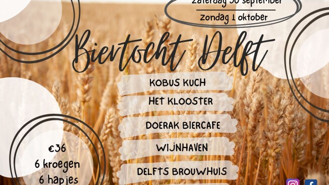 Biertocht Delft | bock editie | 30 september - 1 oktober